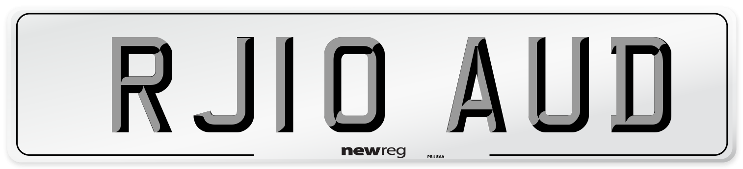 RJ10 AUD Number Plate from New Reg